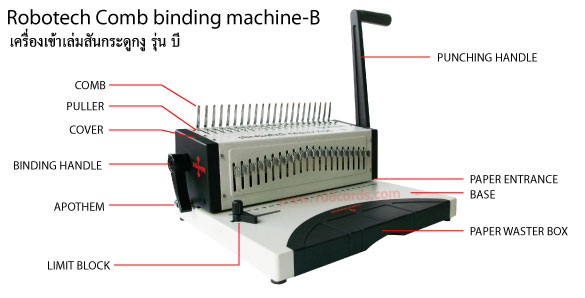 เครื่องเข้าเล่มกระดูกงู รุ่น บี เครื่องเข้าเล่มสันห่วงพลาสติก, Comb binding machine, เครื่องเข้าเล่มกระดูกงูราคาถูก, สันห่วงพลาสติก, comb, binding, machine, robotech, comb binding machine b, ขายเครื่องเข้าเล่มเอกสาร, เอกสารเข้าเล่ม, เครื่องเข้าเล่มเอกสาร, เข้าเล่มเอกสารสันพลาสติก, กระดุกงู, เข้าเล่มเจาะรู, เครื่องเจาะ, เข้าเล่มกระดูกงู 